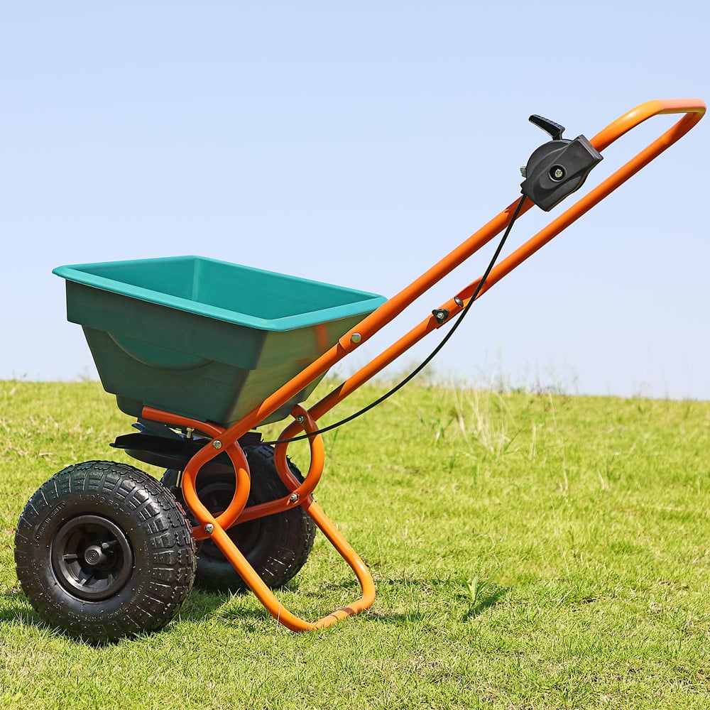 Carrello Concimatore Verde 20 Litri: Distribuzione Facile per il Giardino