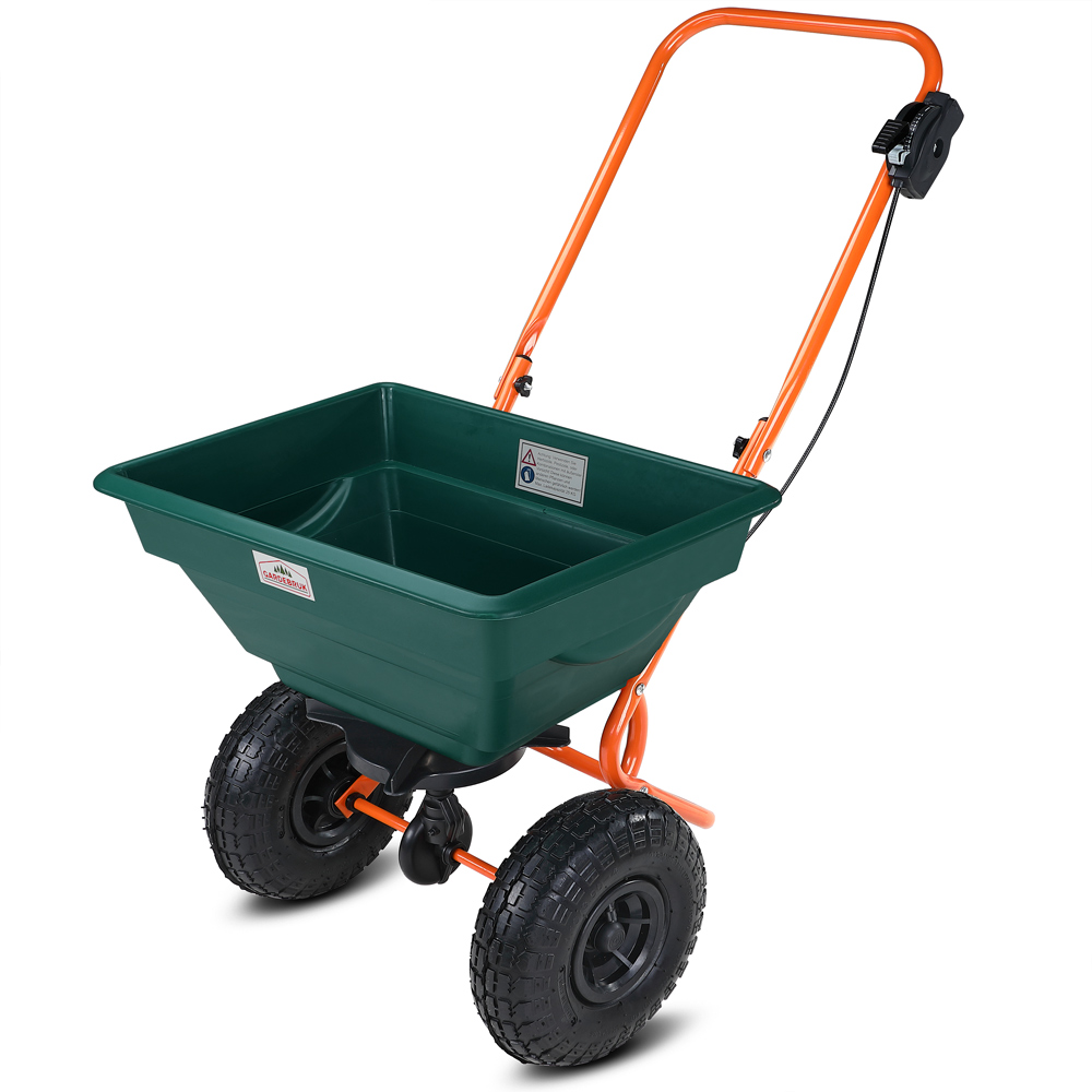 Carrello Concimatore Verde 20 Litri: Distribuzione Facile per il Giardino