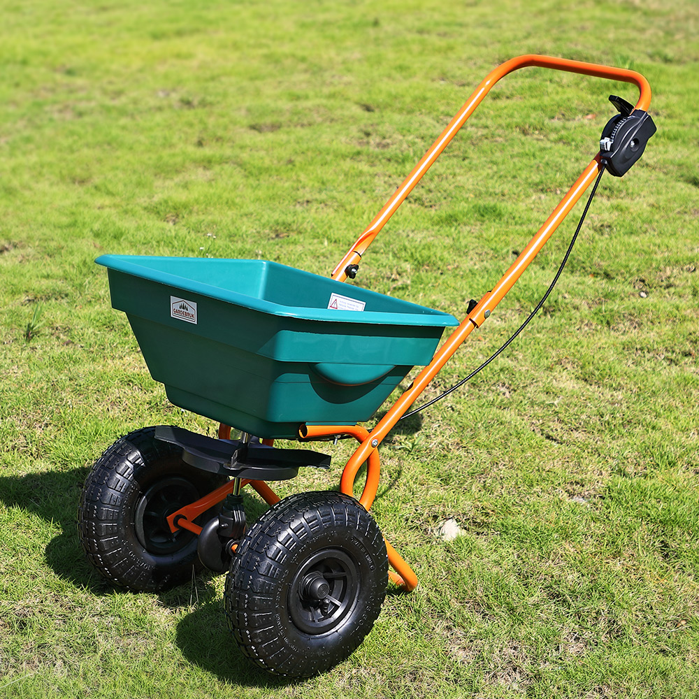 Carrello Concimatore Verde 20 Litri: Distribuzione Facile per il Giardino