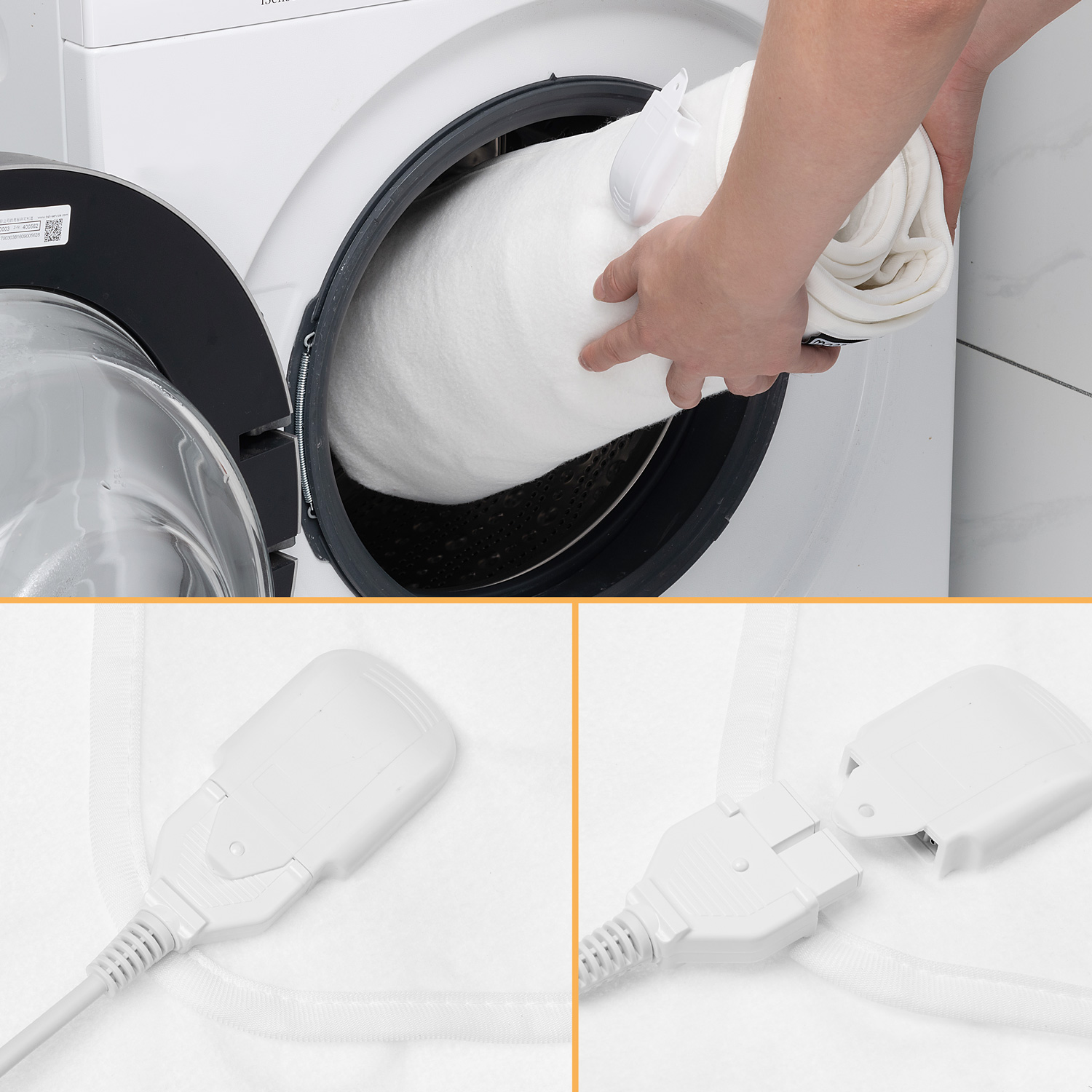 Coprimaterasso riscaldato bianco 150 x 80 cm