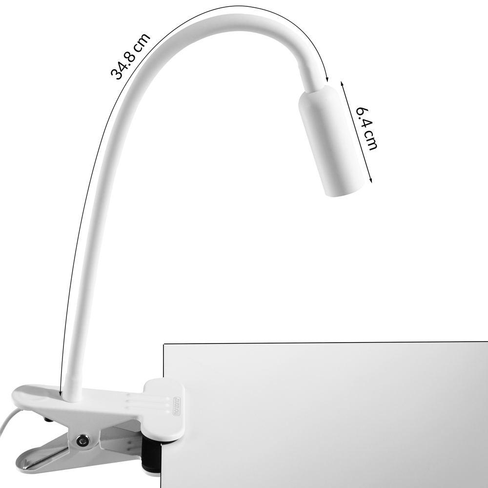 Lampada a Pinza LED USB Bianca