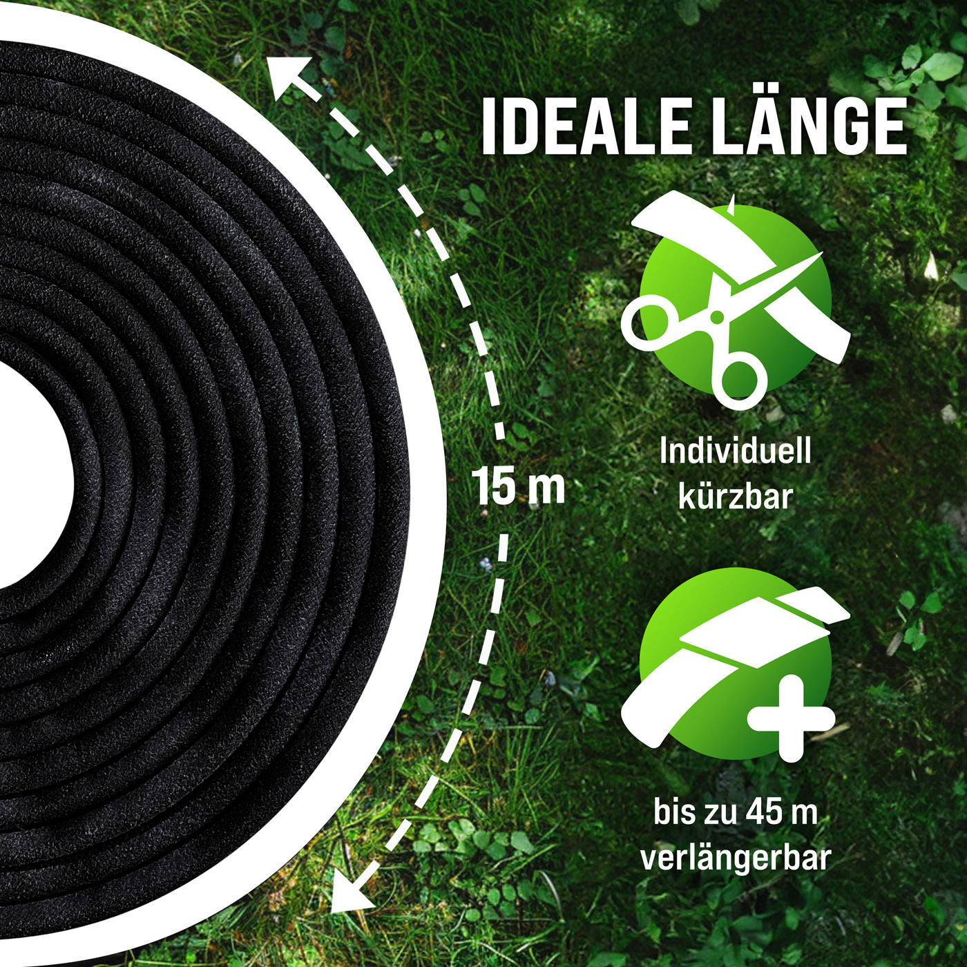 Tubo per irrigazione 1/2\" 15m - Set di 2