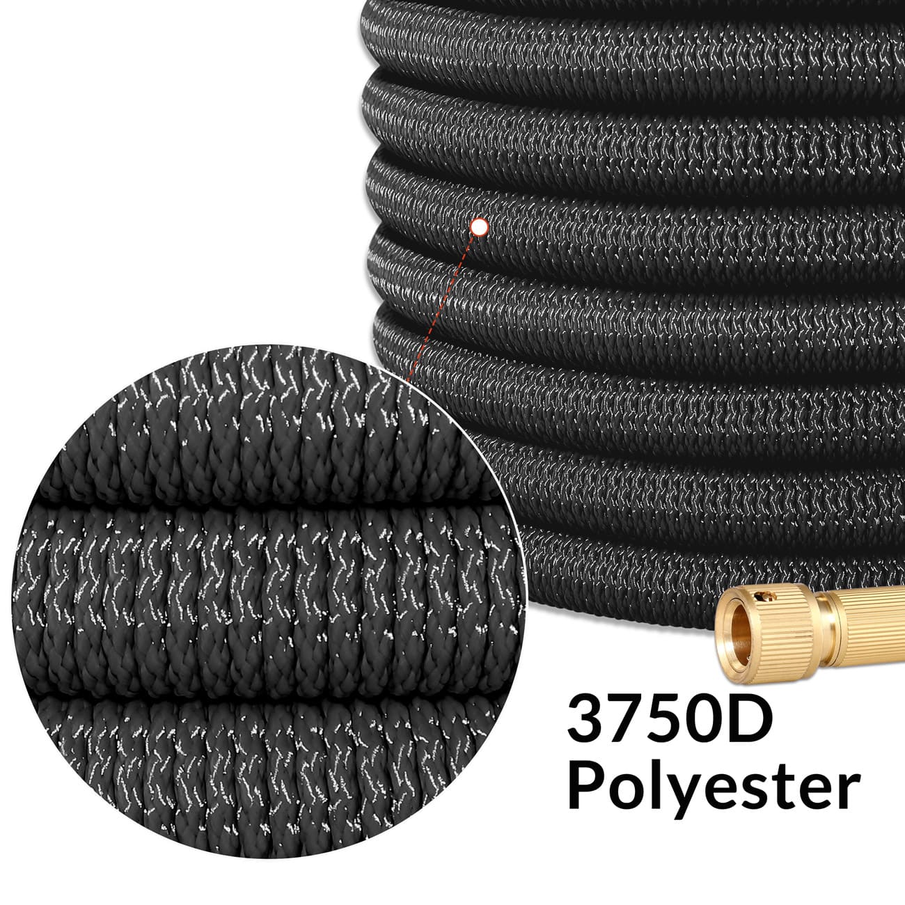 Tubo per irrigazione nero 30 m flessibile