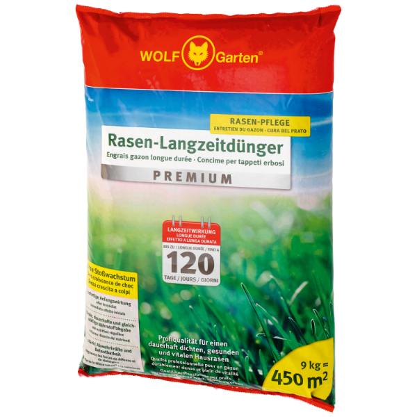 Fertilizzante a lenta cessione LE450: per prato fino a 450 m²
