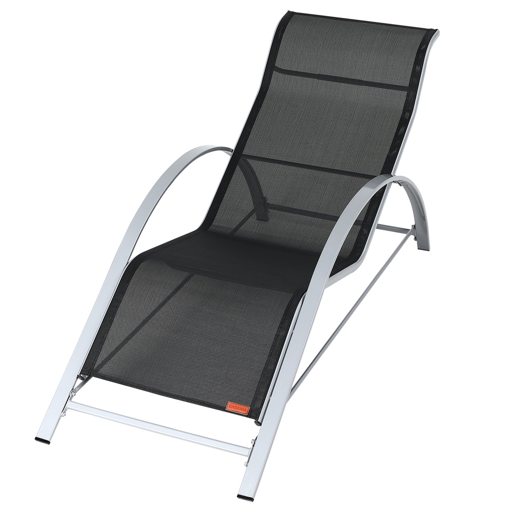 Set da 2 Sdraio Siena Antracite 190x62x71cm - CASARIA