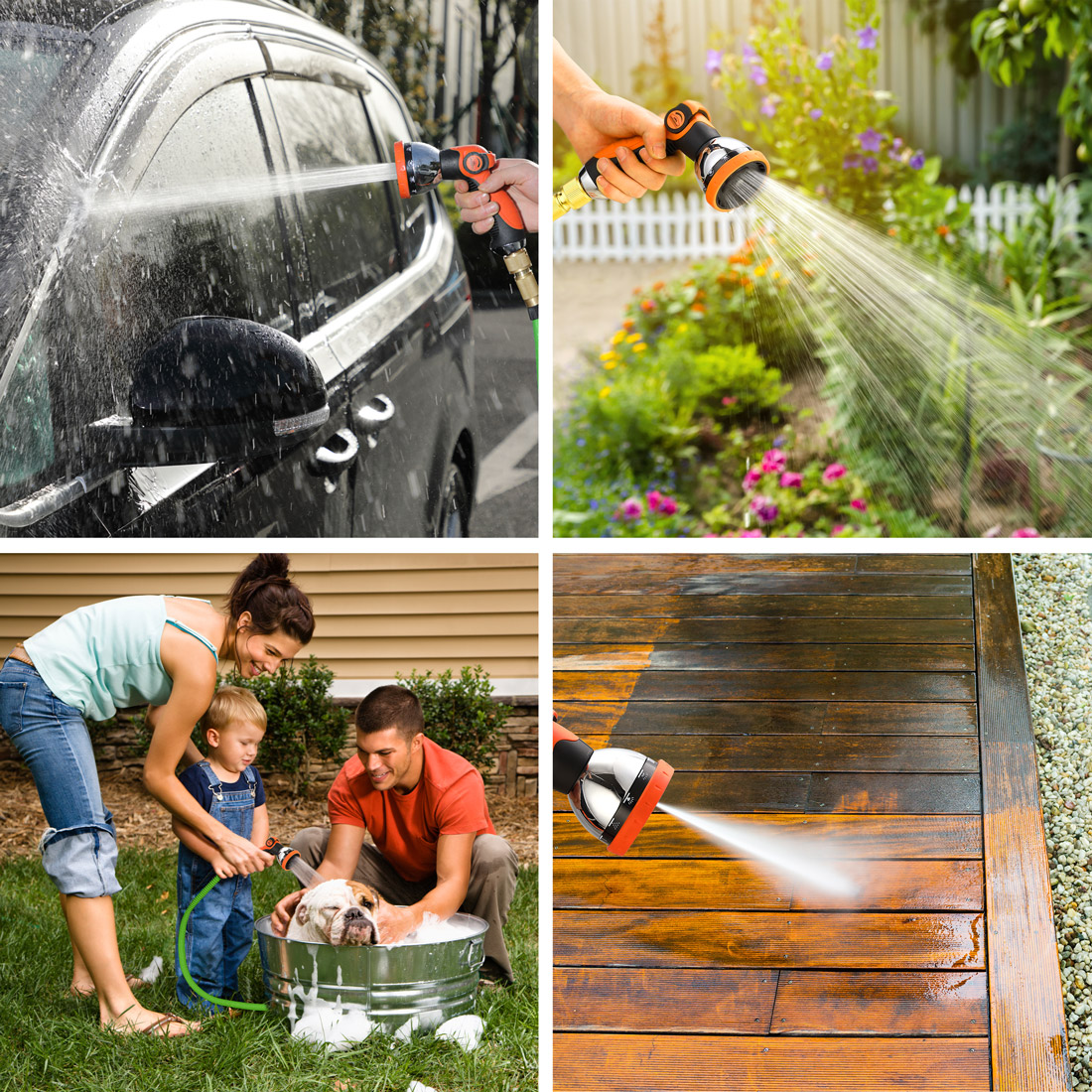 Tubo per irrigazione verde 15 m flessibile