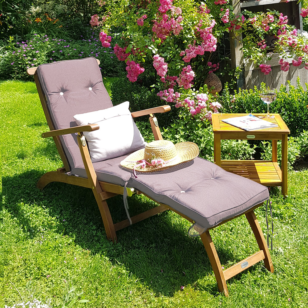 Lettino Queen Mary incl cuscino antracite