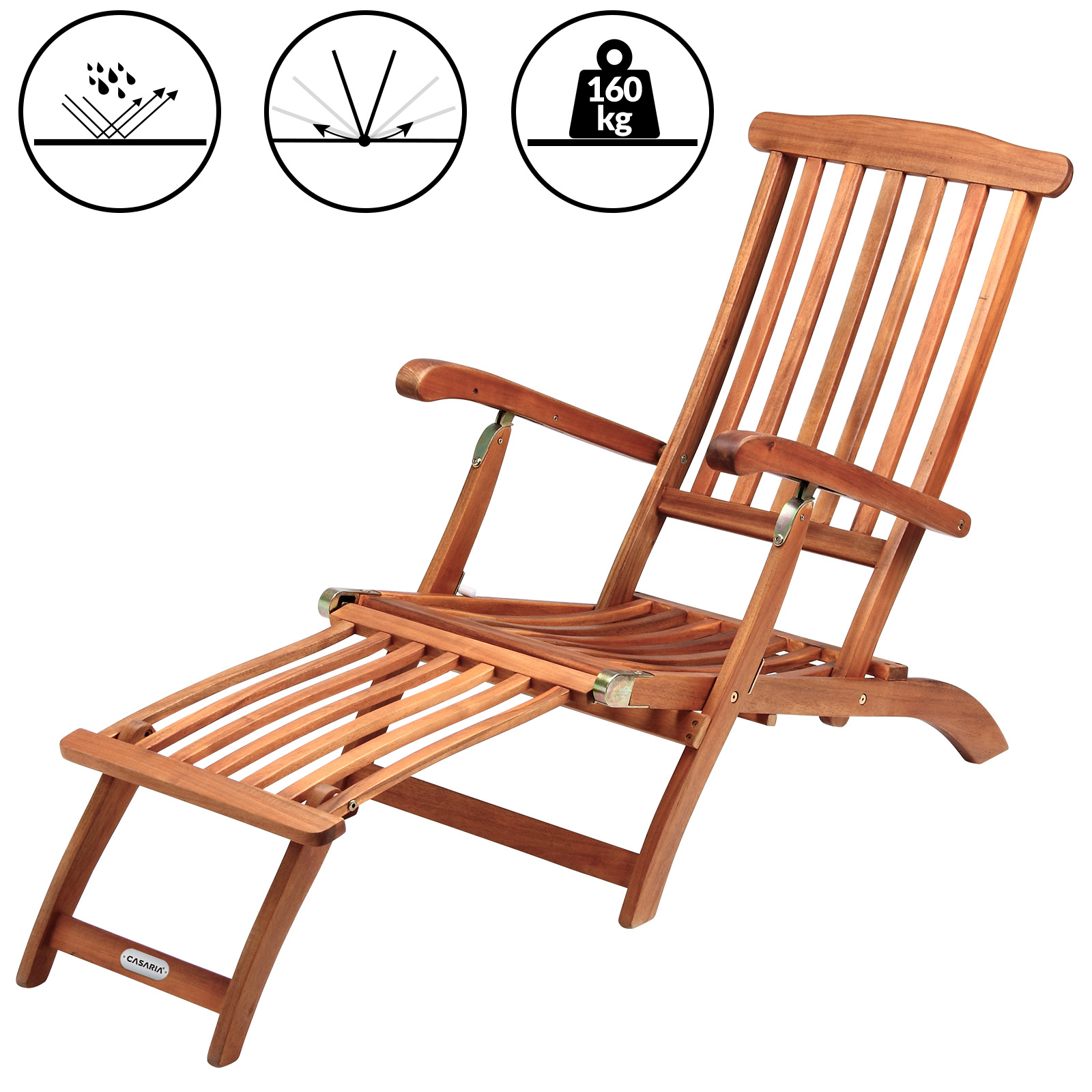 Lettino Queen Mary incl cuscino antracite