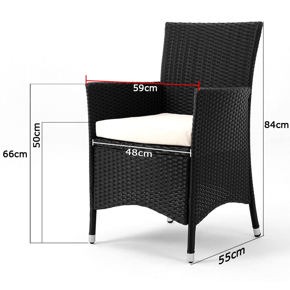 Salotto da Giardino Malta: Elegante Set 17 Pezzi in Polyrattan Nero