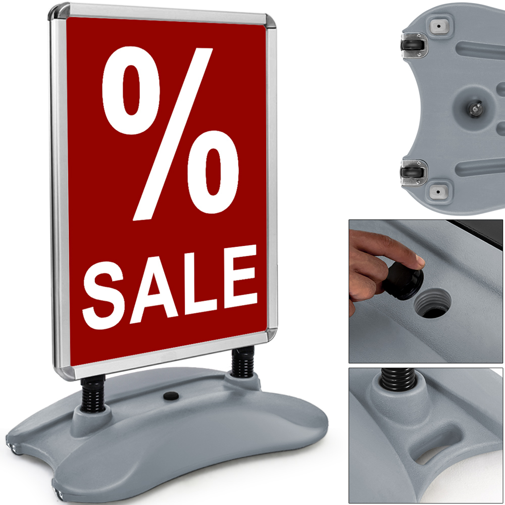 Cartello pubblicità A1 allluminio antivento bifacciale