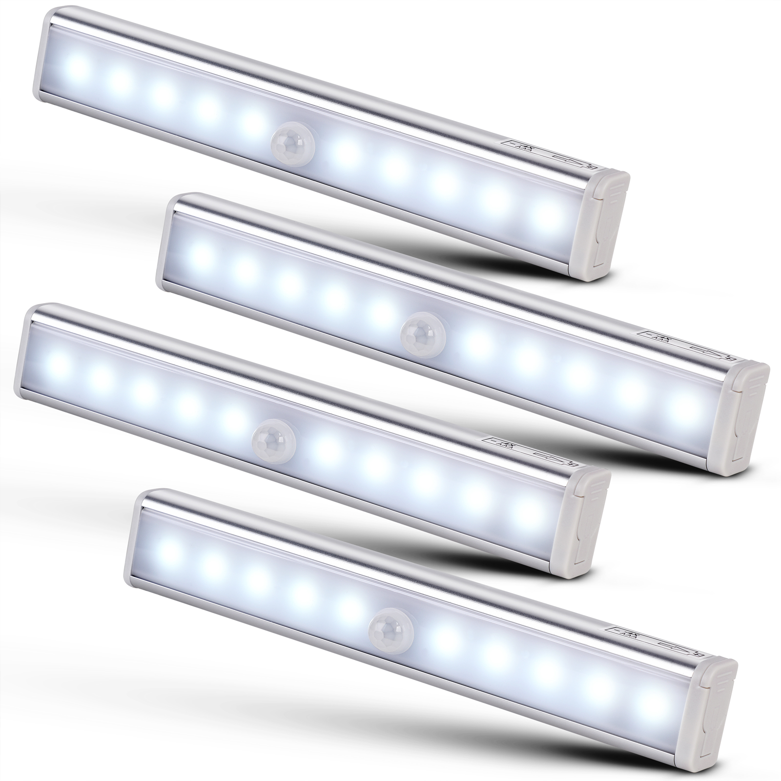 Lampade LED Subpensili Set di 4 Pezzi con Sensore di Movimento