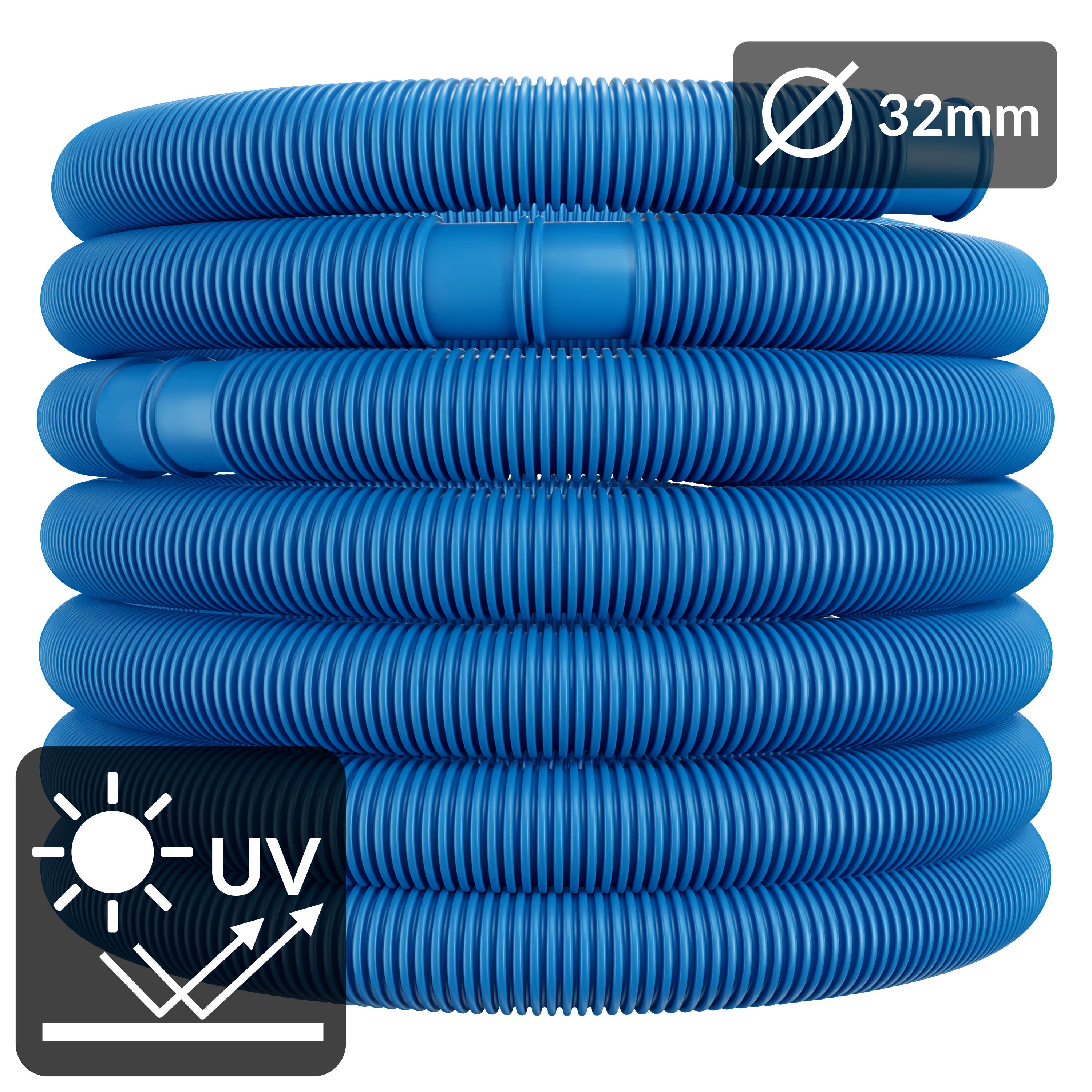 Tubo per Piscina Blu Ø32mm x 6m - monzana®
