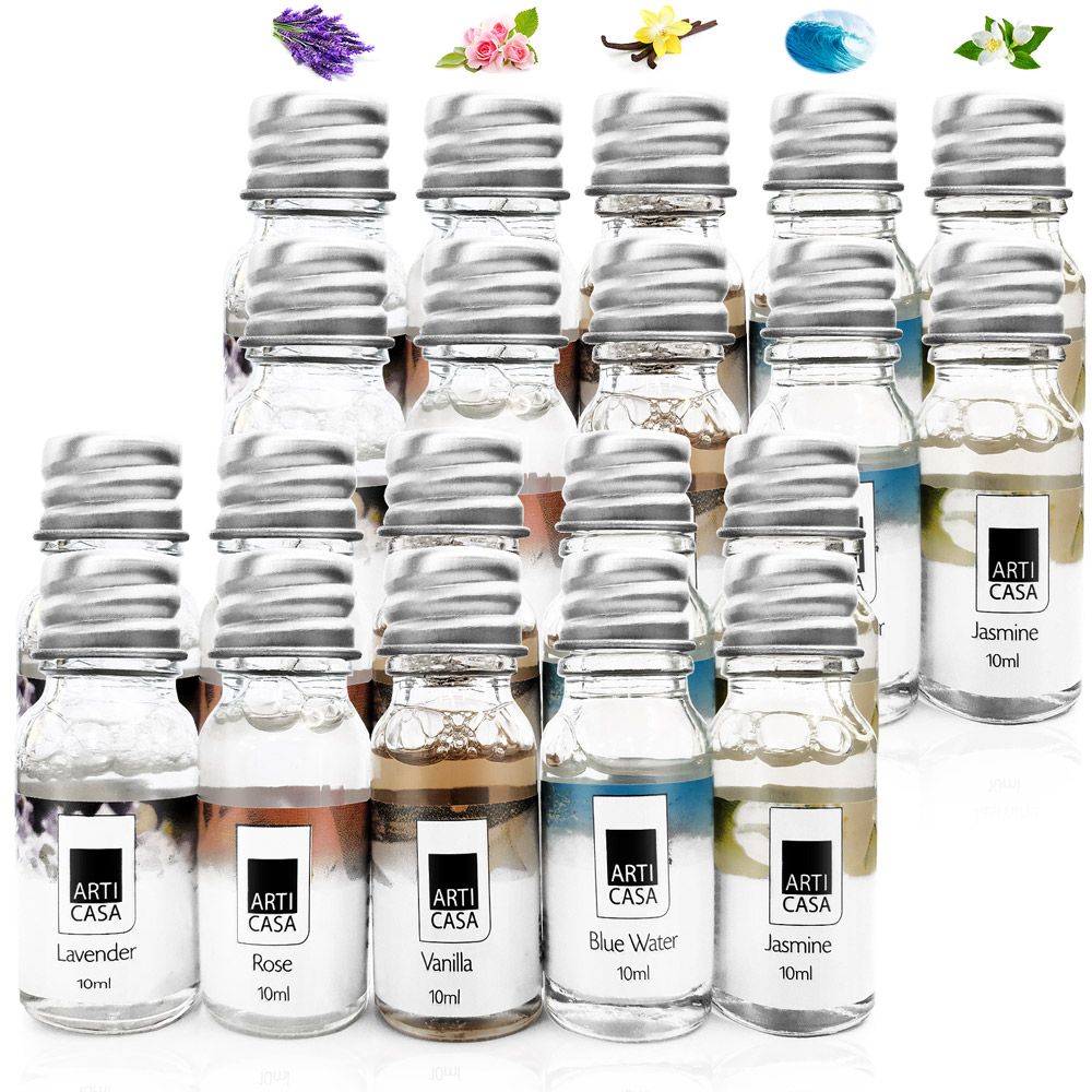 20 x 10ml Olio di Profumo: Lavanda, Oceano, Gelsomino, Rosa, Vaniglia