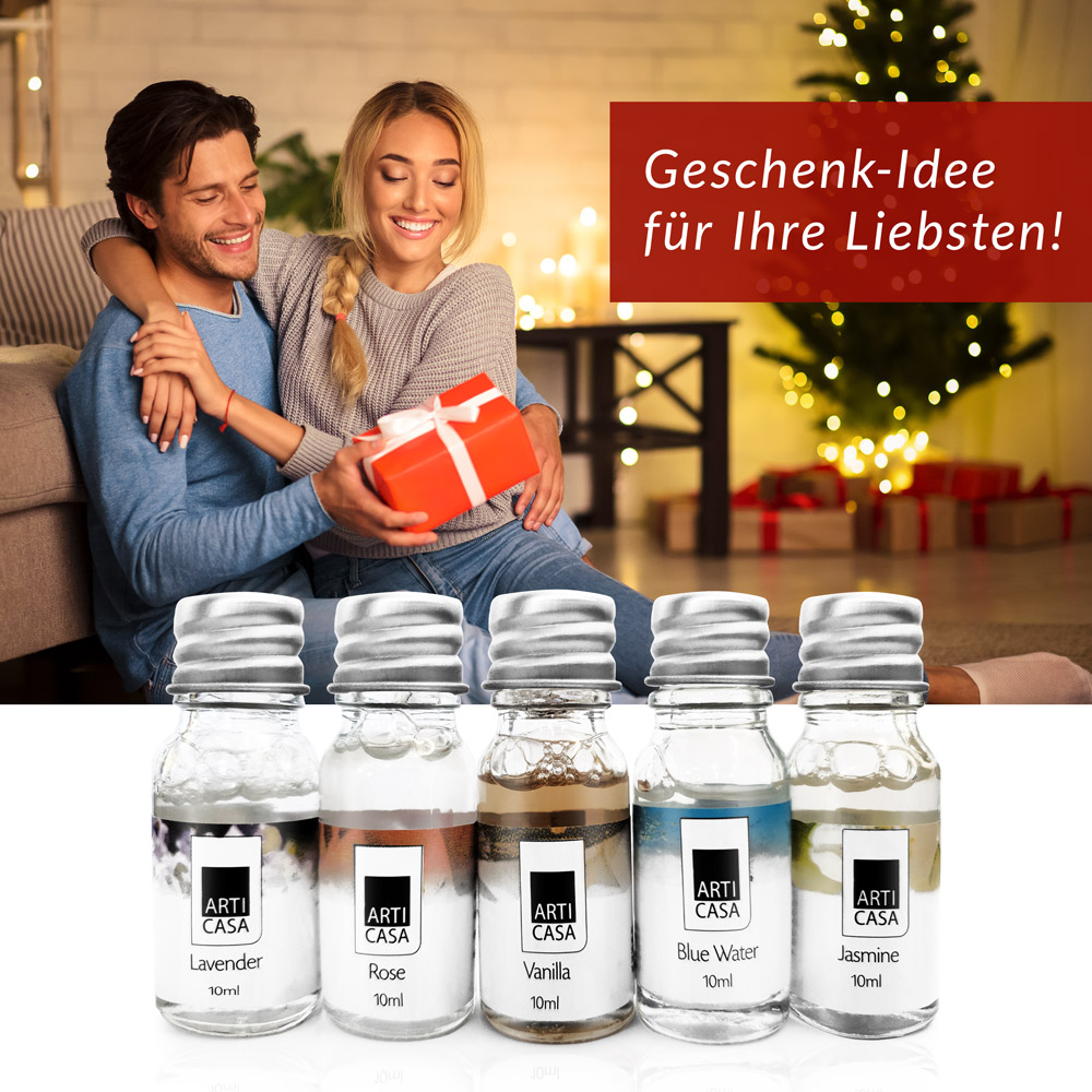 20 x 10ml Olio di Profumo: Lavanda, Oceano, Gelsomino, Rosa, Vaniglia