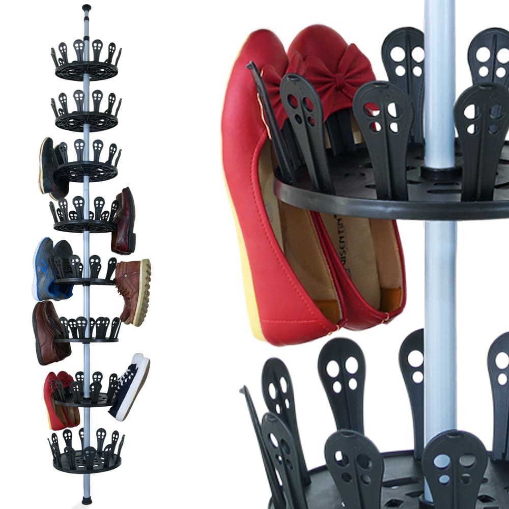 Carosello Portascarpe in Acciaio Inox per 96 Paia - Soluzione Salvaspazio