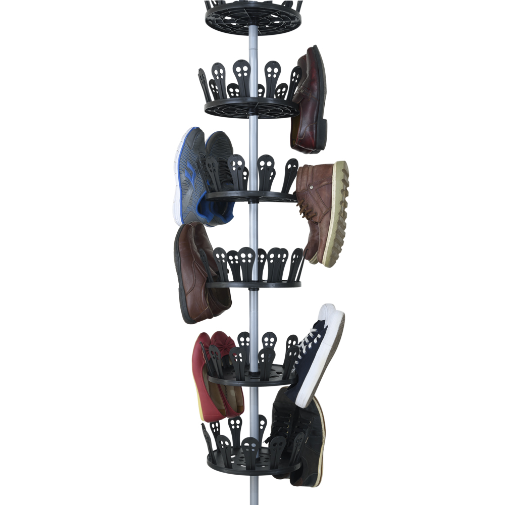Carosello Portascarpe in Acciaio Inox per 96 Paia - Soluzione Salvaspazio