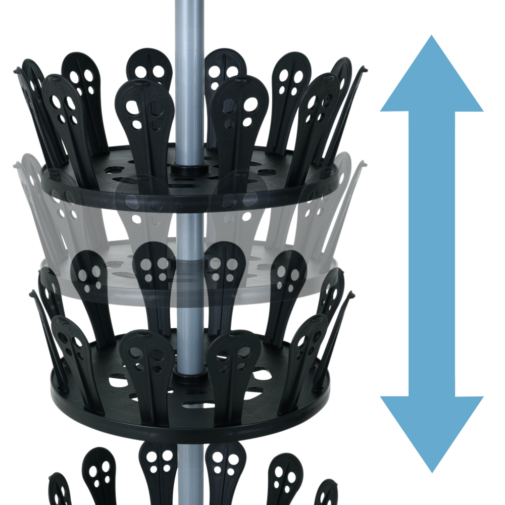 Carosello Portascarpe in Acciaio Inox per 96 Paia - Soluzione Salvaspazio
