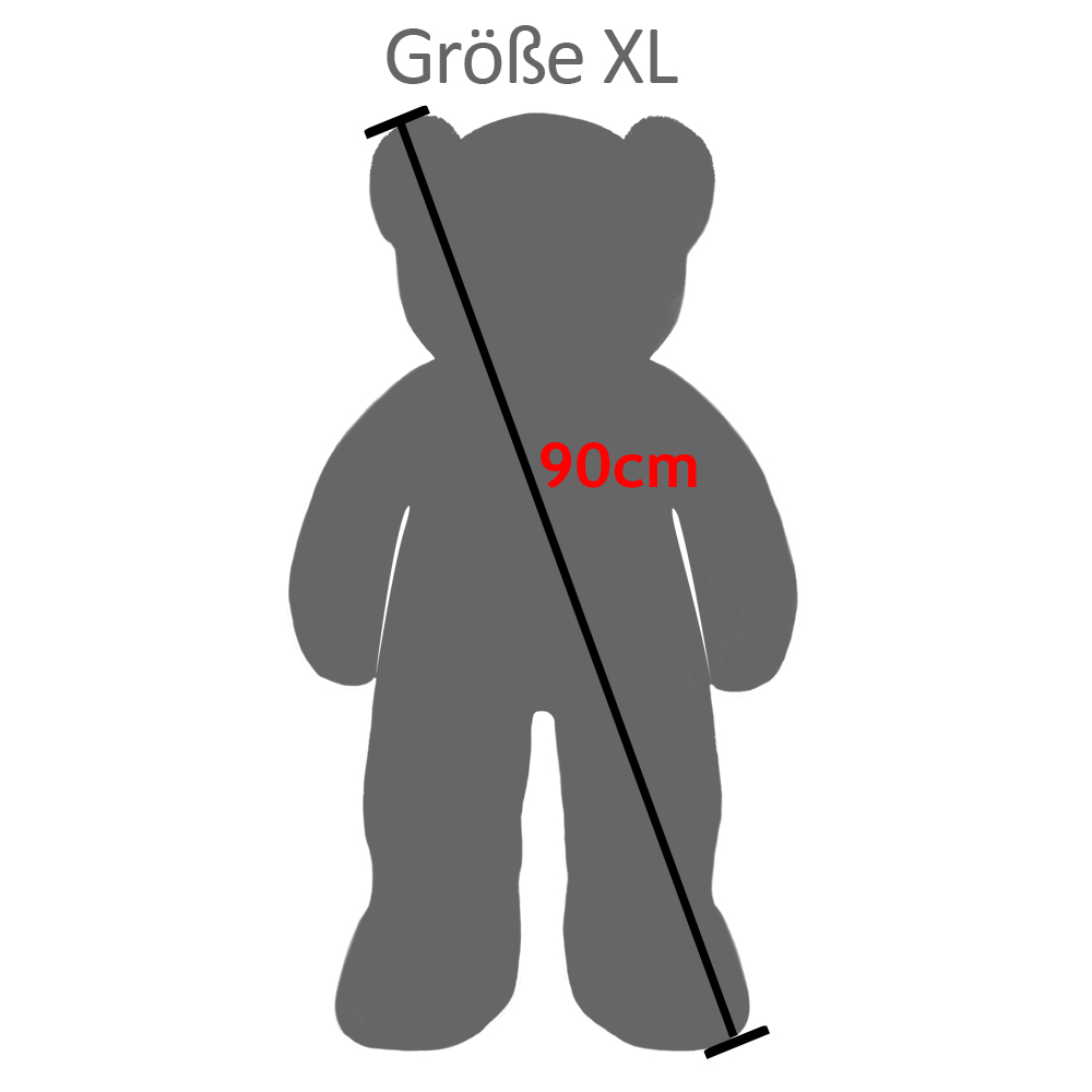 Orso Peluche XL 100cm con cuscino a cuore