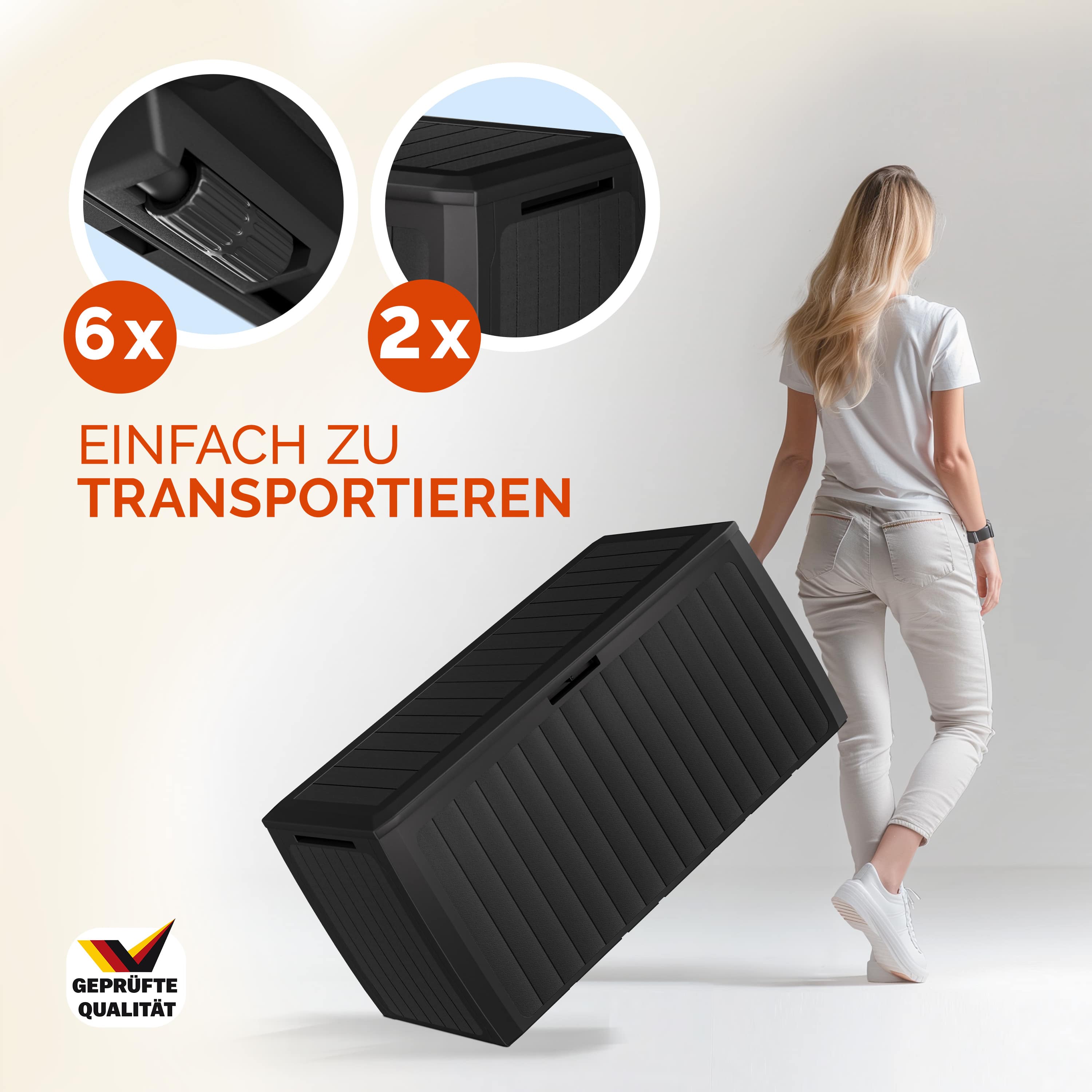 Baule da Giardino Board Plus Antracite 116x47x60cm - Perfetto per Cuscini!