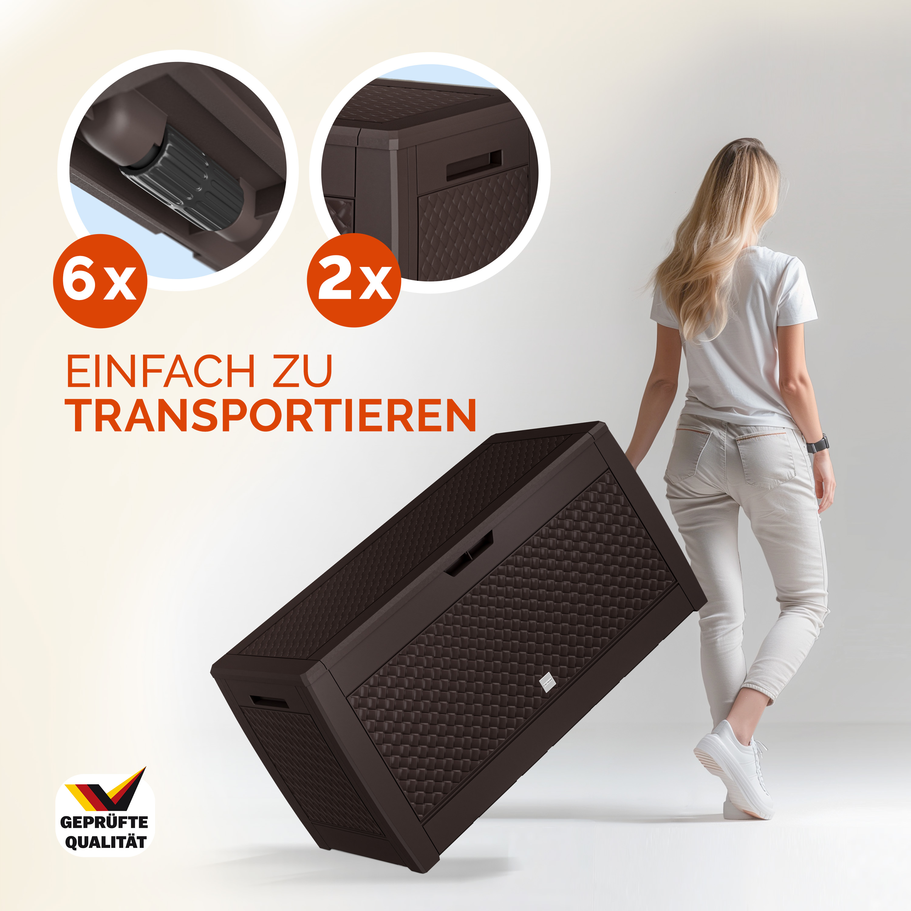 Baule da giardino Matuba marrone 119x48x60cm