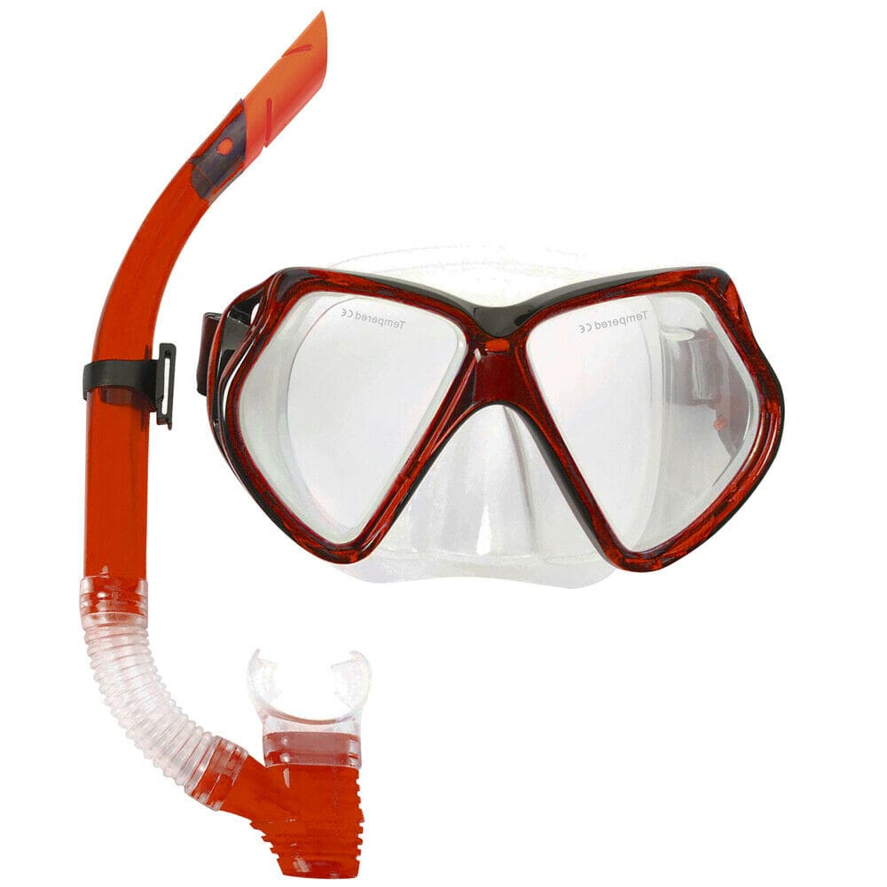 HYDRO-PRO™ Set Snorkel Combo Rosso