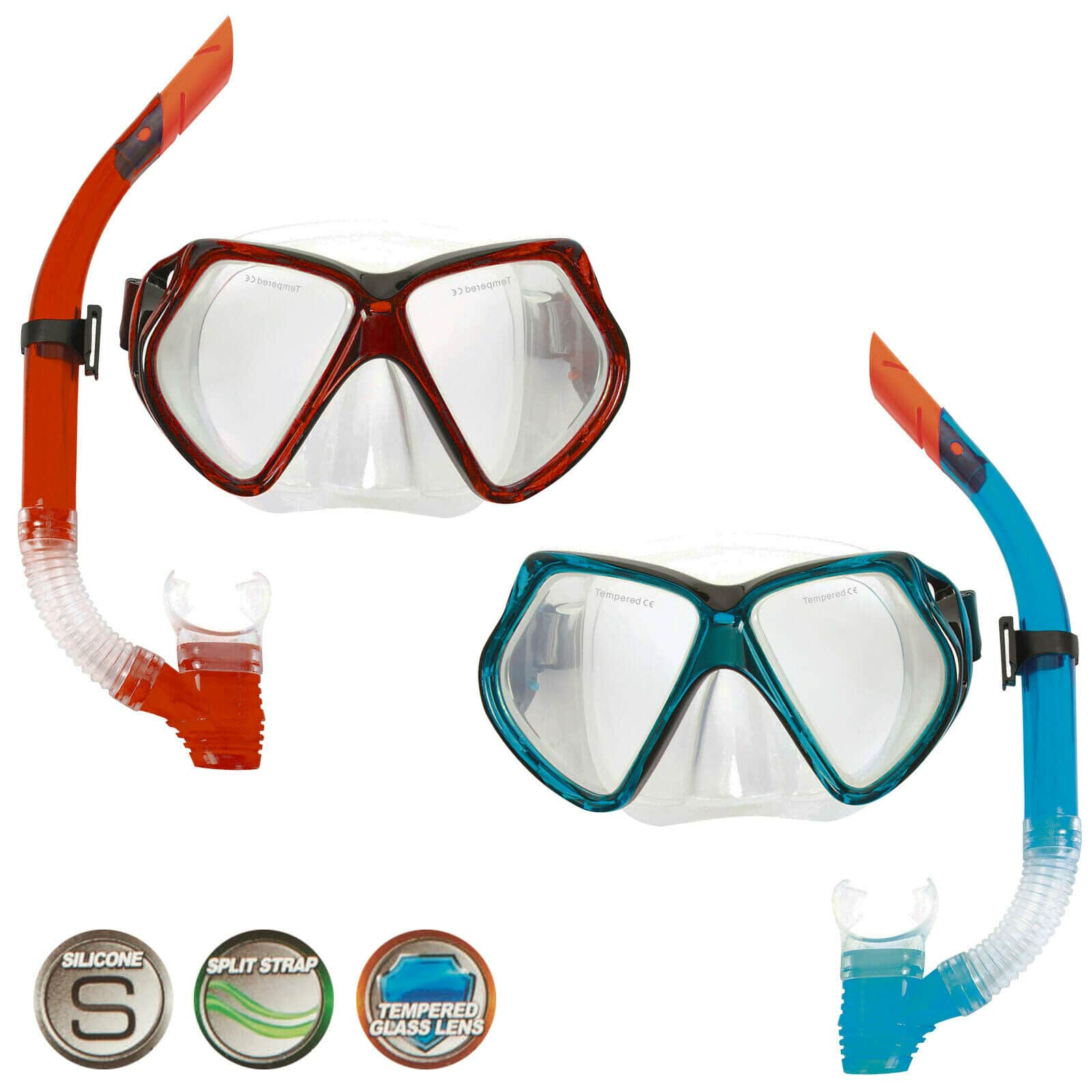 HYDRO-PRO™ Set Snorkel Combo Rosso