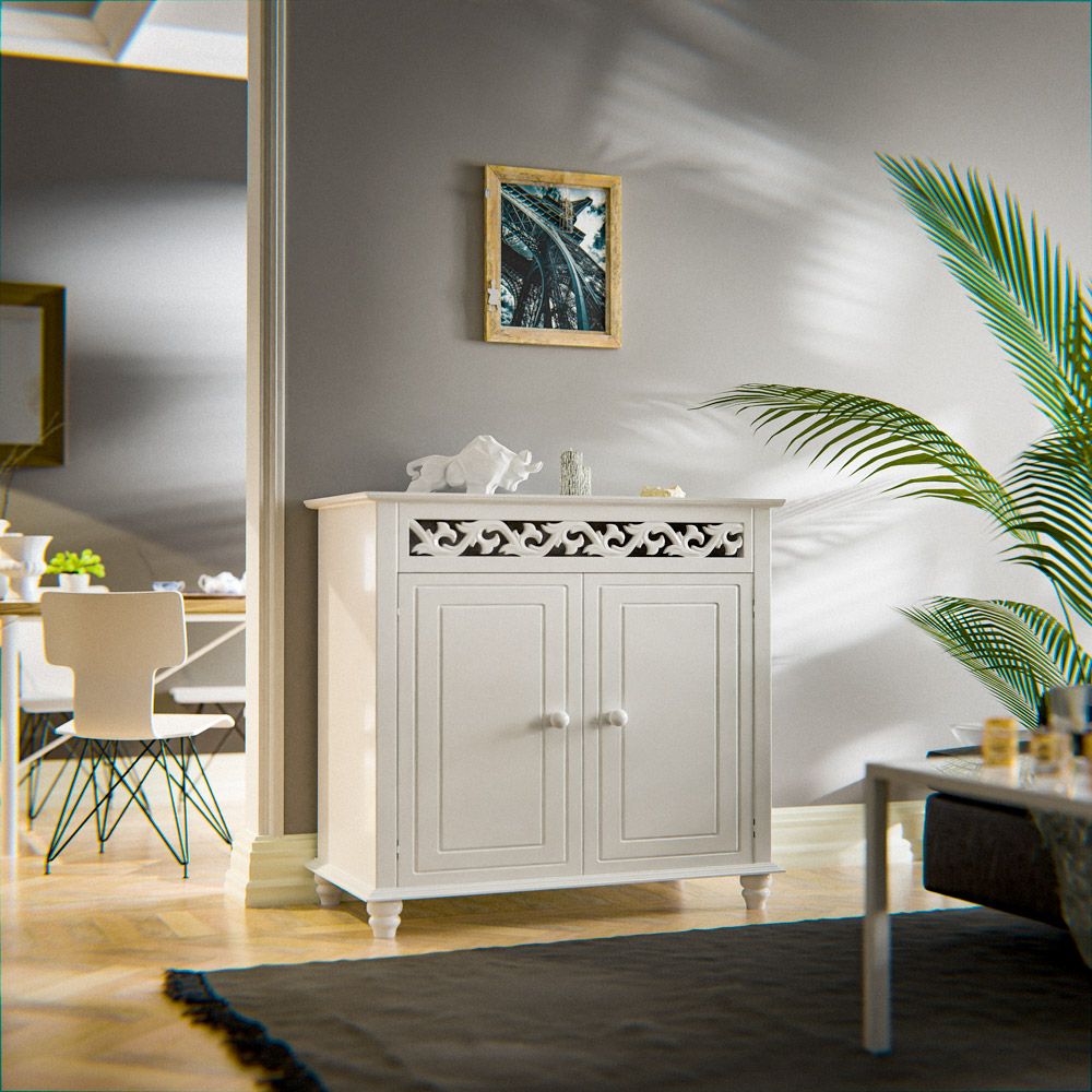 Armadietto Jersey Bianco 76x65x35cm