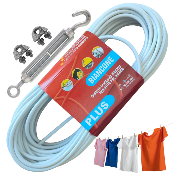 Filo per stendere il bucato da esterno PLUS 42 FILI + KIT
