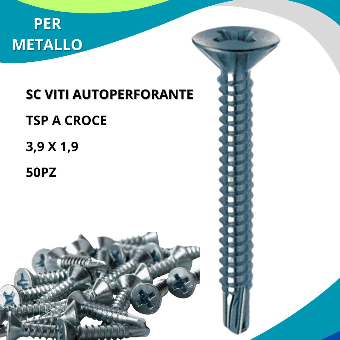 SC VITI AUTOPERF. TSP A CROCE 3,9X19 (PZ.50)