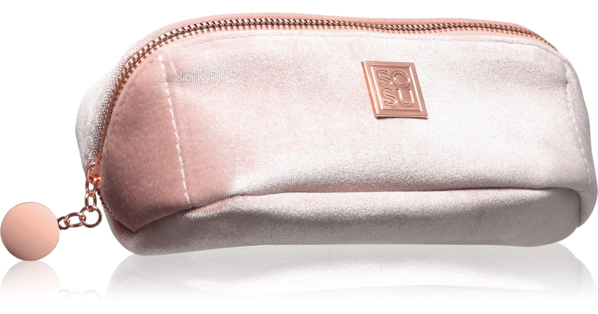 SOSU Cosmetics Luxury Velvet Vanity Bag: la trousse di cosmetici Nude per una bellezza ordinata