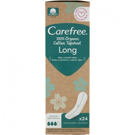 Carefree Salvaslip Organic Cotton Long Distesi, 24 Pezzi