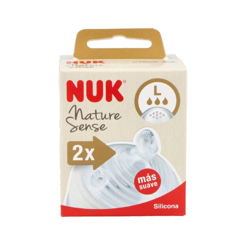 NUK Tettarella anticolica in silicone Nature Sense Taglia L 2Unità