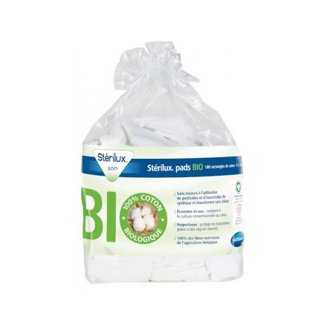 Hartmann Sterilux Bio Pads: 160 Rettangoli 8x10cm di Cotone Organico