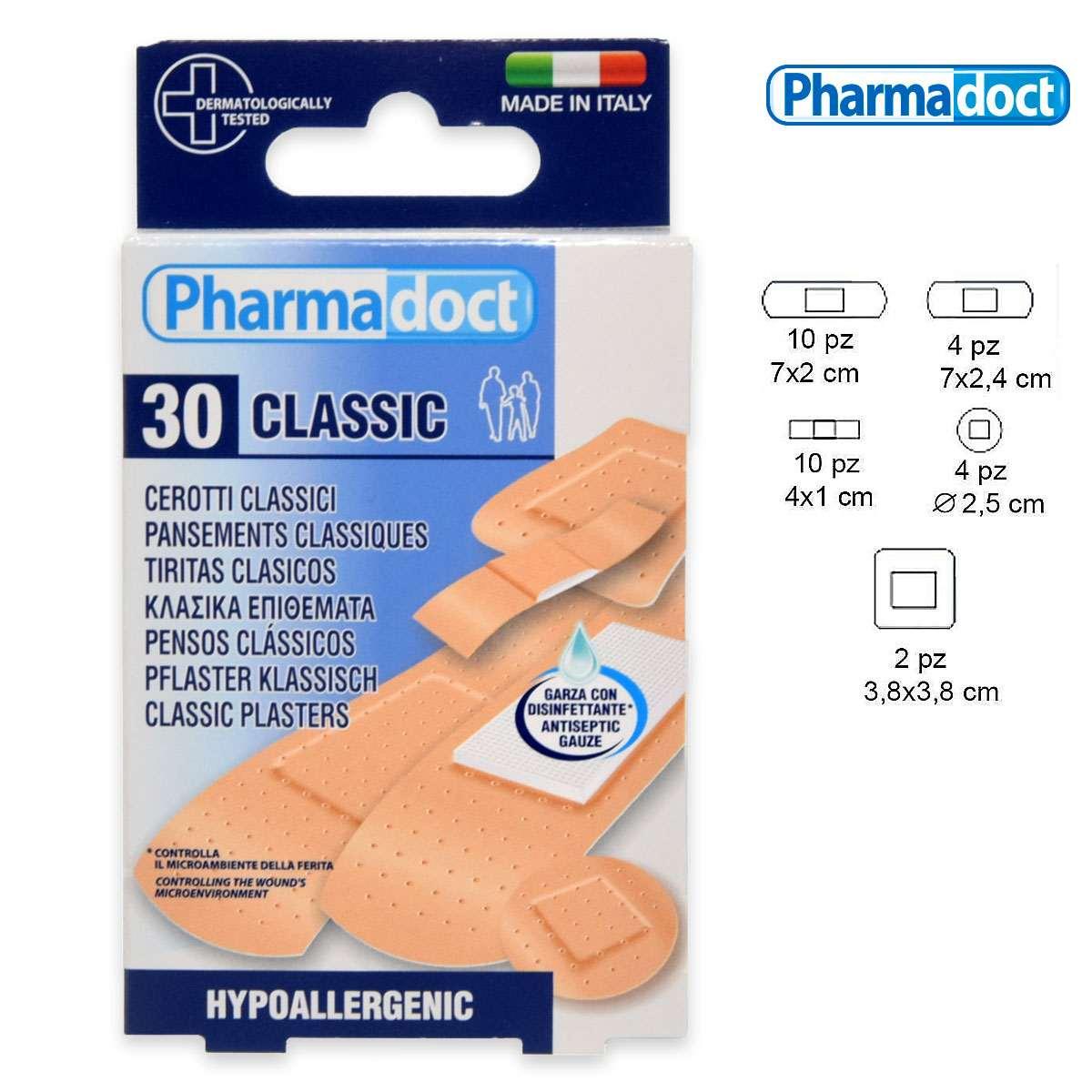 Pharmadoct: Cerotti Assortiti 30 Pezzi con Garza Antisettica