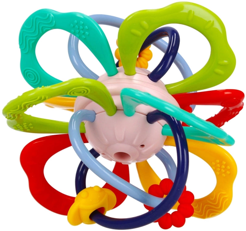 Bam-Bam Sensory Ball dentaruolo con sonaglio 6m+