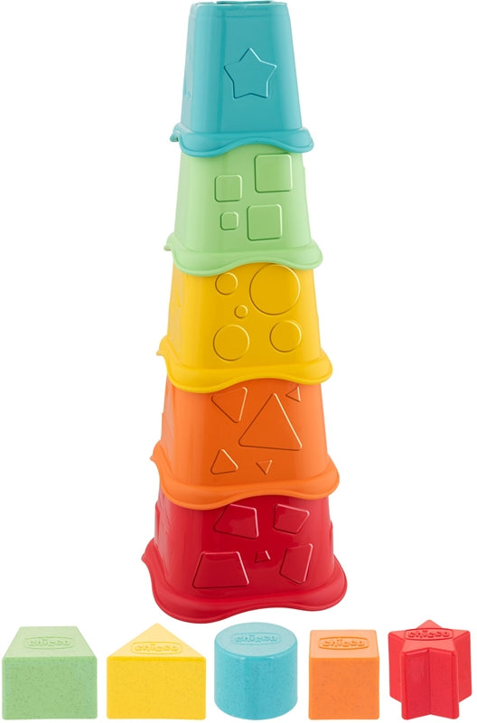 Chicco Eco+ 2in1 Stacking Cups: Coppette Impilabili 6-36 M (10 Pezzi)