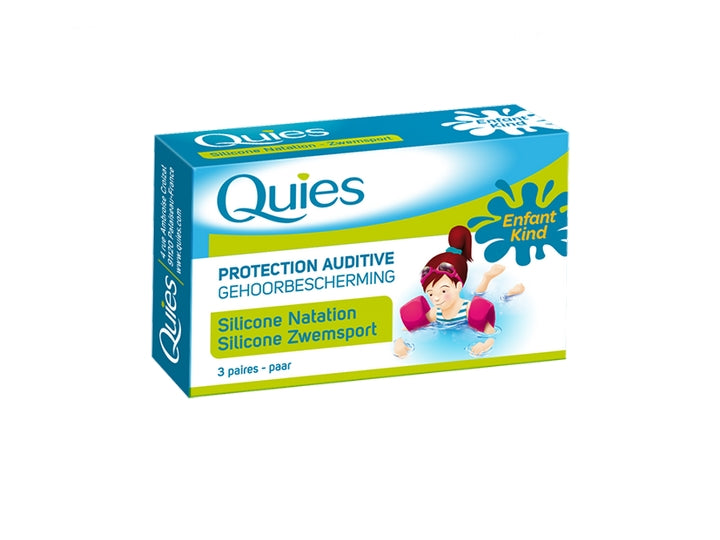 Quies Protezione Uditiva - 3 Paia di Silicone per Nuoto Bambini