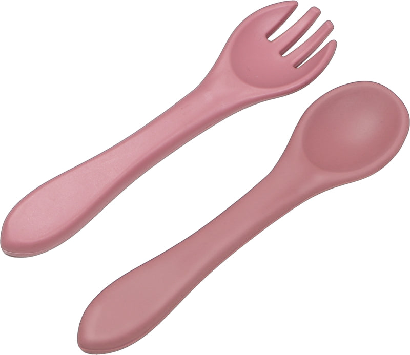 Tryco Cutlery: Set di Posate per Bambini in Rosa Polvere - 2 Pezzi