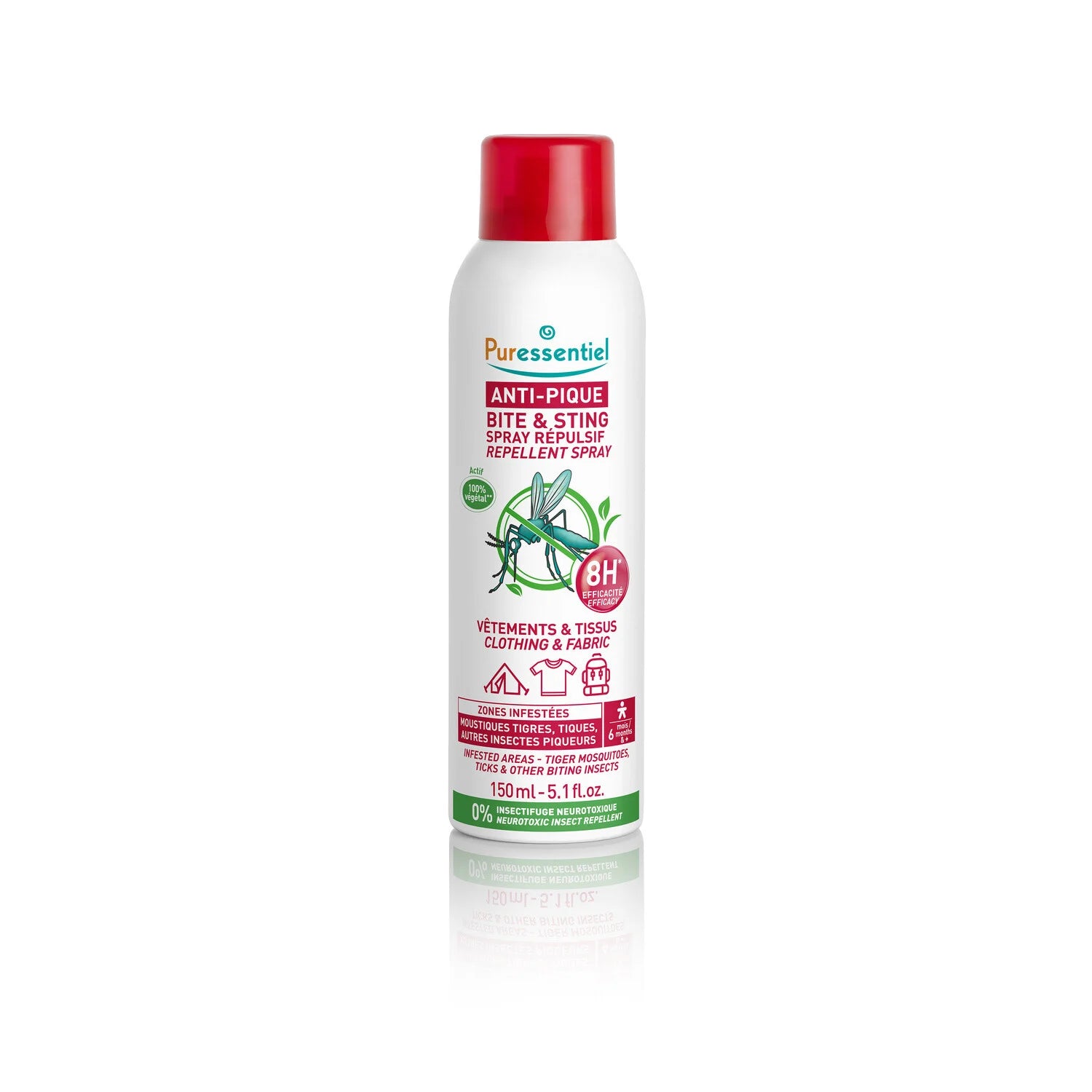 Puressentiel Spray Repellente Antizanzare per Abbigliamento 150ml