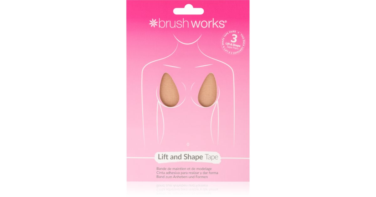 Brushworks: Kit Completo di Nastro Adesivo per il Seno (3 Pezzi)