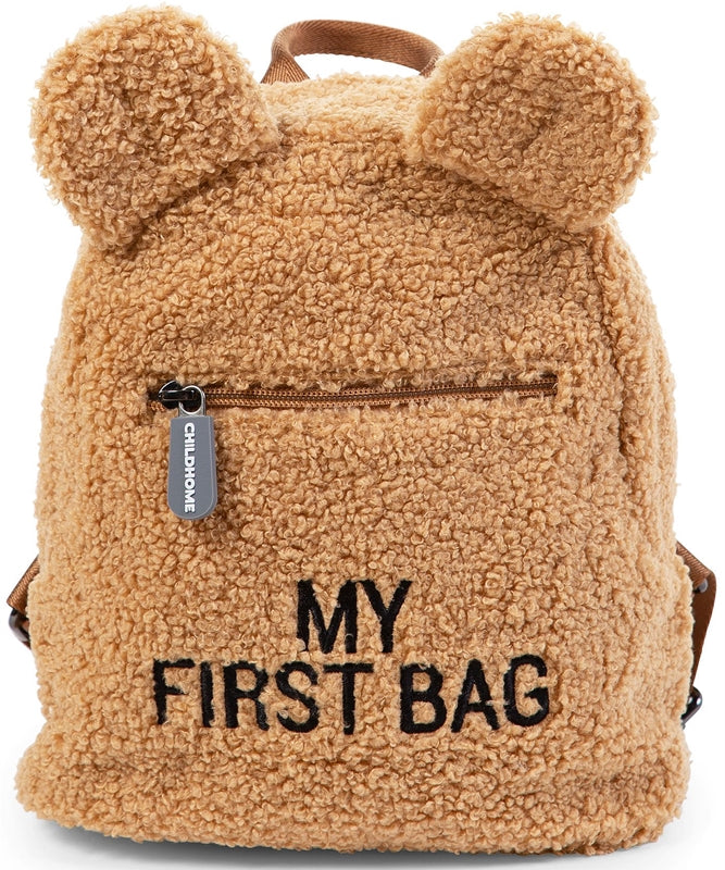 Childhome My First Bag Teddy Beige - Zaino Bambino 20x8x24 cm