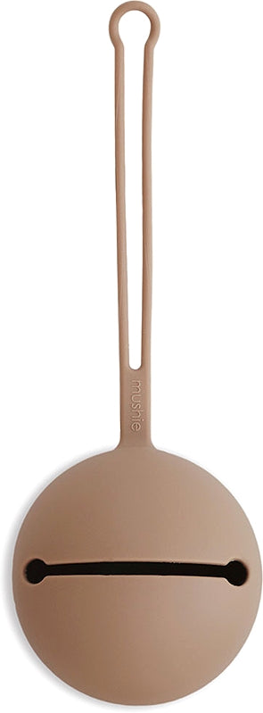 Mushie Silicone Pacifier Holder Case: Custodia Naturale per Ciuccio