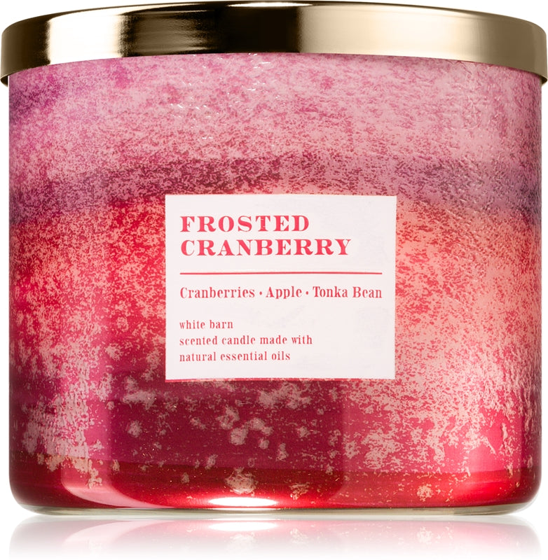 Bath & Body Works Frosted Cranberry candela profumata 411 g