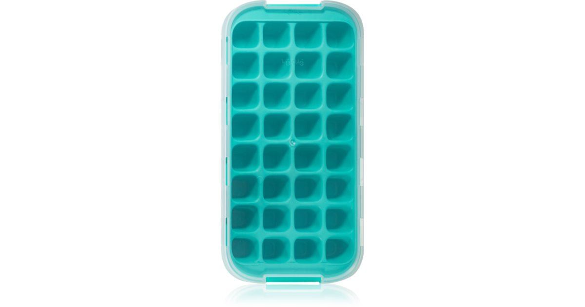 Lékué Industrial Ice Cube Tray with Lid - Stampo in Silicone per Ghiaccio Colore Turchese