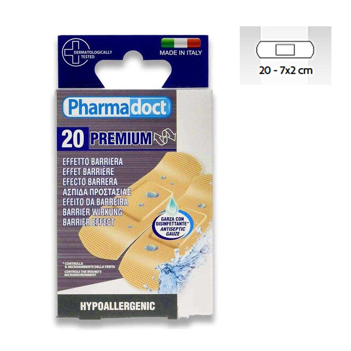 Pharmadoct 20 Cerotti Premium Conformabili con Garza Emostatica