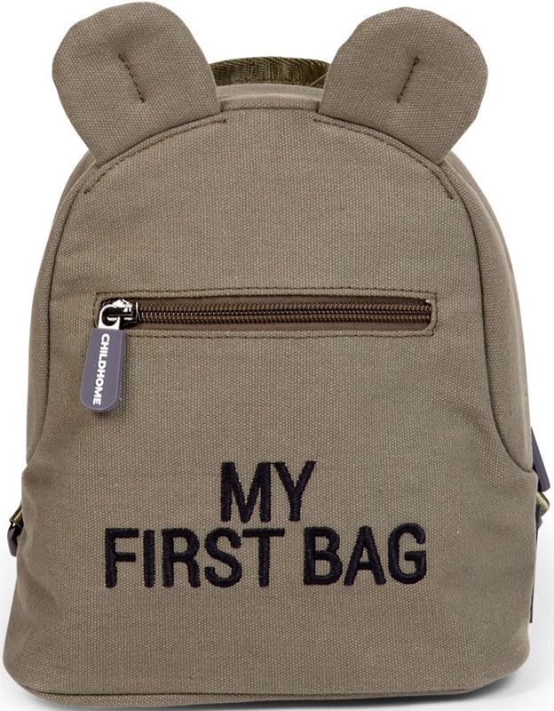 Childhome My First Bag Canvas Khaki zaino per bambini 23 x 7 x 23 cm