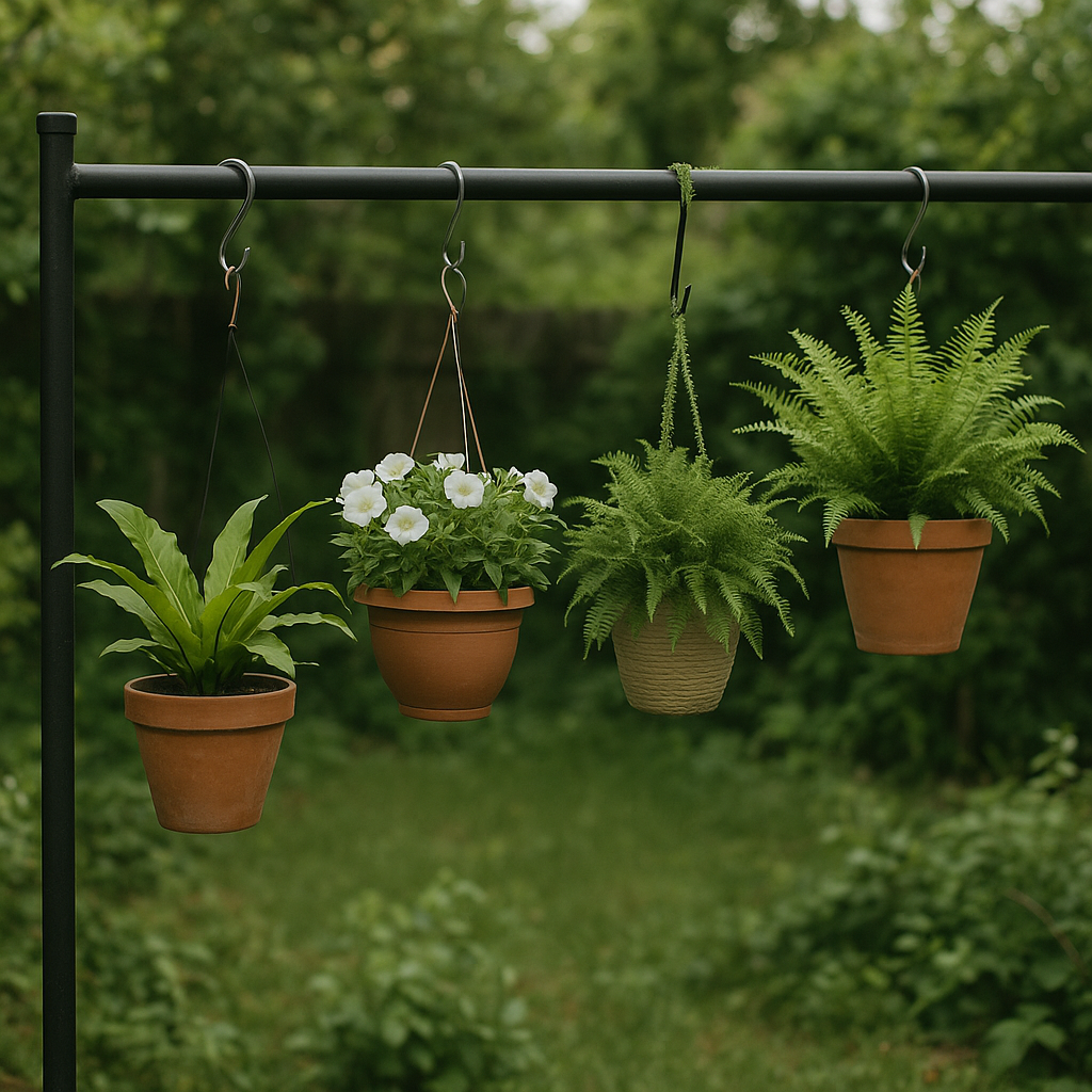 Ganci e sospensioni: organizzare le piante in giardino