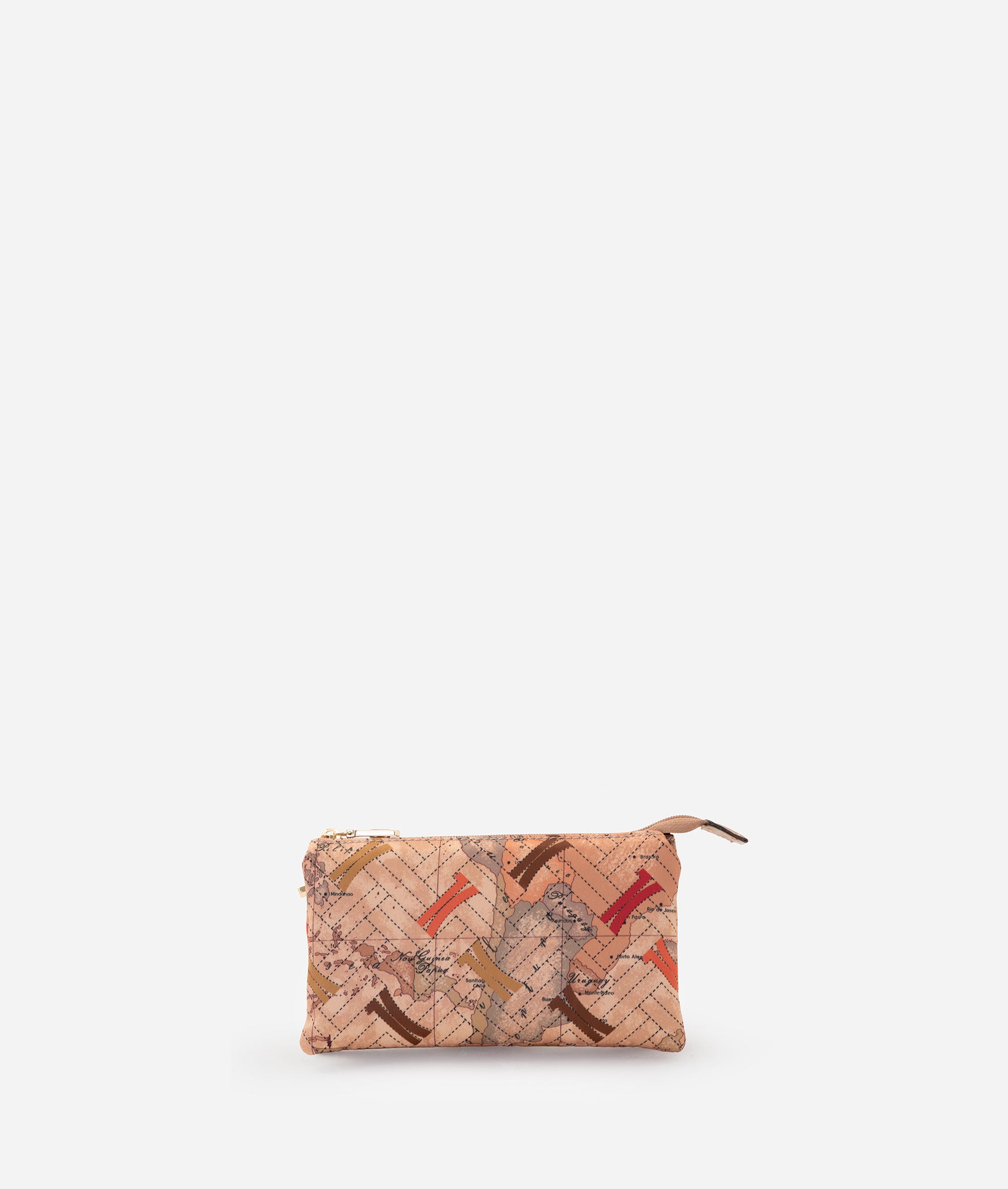 Bustina tre tasche in raso Logomania Geo Classic