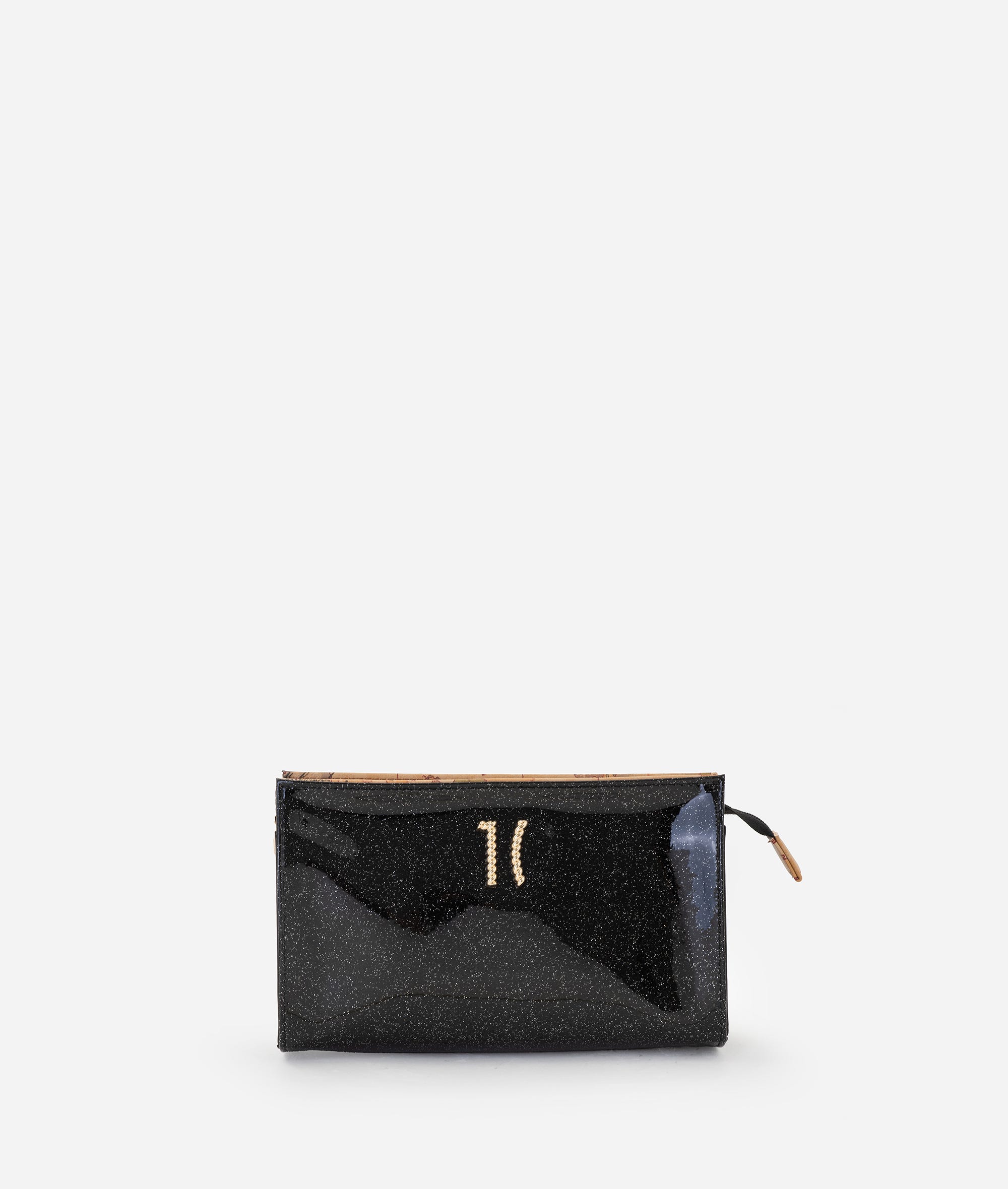 Beauty dritto medio glitterato con logo 1C Nero